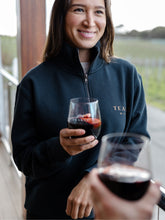Load image into Gallery viewer, Women&#39;s Half Zip Crew Sweatshirt
